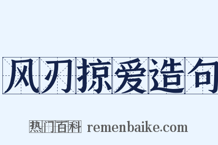 风刃掠爱造句是什么意思的图片